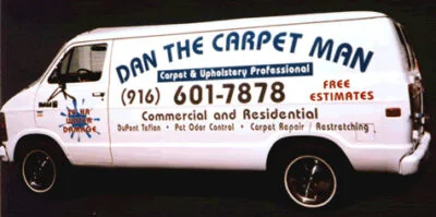Van lettering for Dan The Carpet Man of Sacramento, from the shop's old files